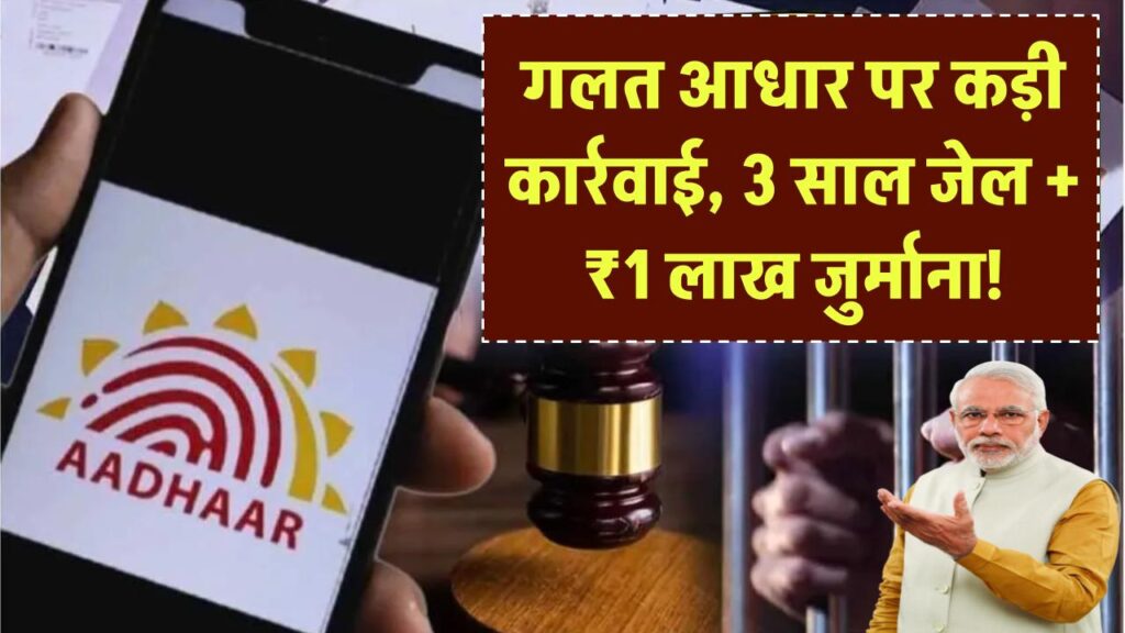 3 साल की जेल और ₹1 लाख जुर्माना! ऐसे आधार कार्ड वालों पर होगी कड़ी कार्रवाई, तुरंत चेक करें