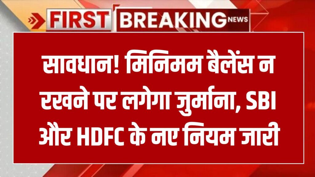 Bank Alert: खाते में कम बैलेंस रखा तो कटेगा तगड़ा जुर्माना! SBI, HDFC और PNB समेत सभी बैंकों की नई चार्ज लिस्ट जारी, यहाँ देखें