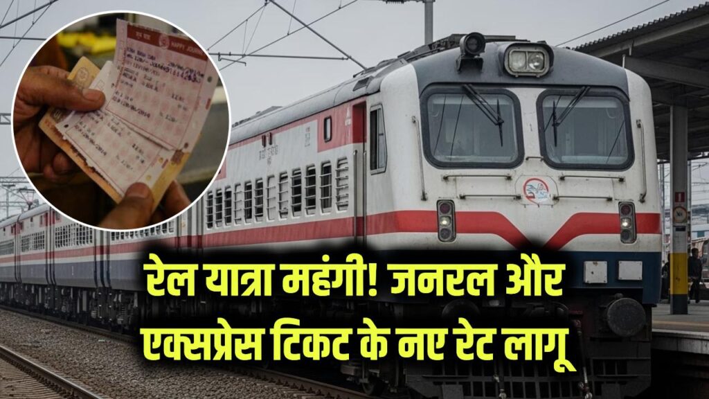 रेल यात्रा हुई महंगी! जनरल और एक्सप्रेस टिकट के नए रेट्स जारी, आज से आपकी यात्रा पर पड़ेगा इतना असर